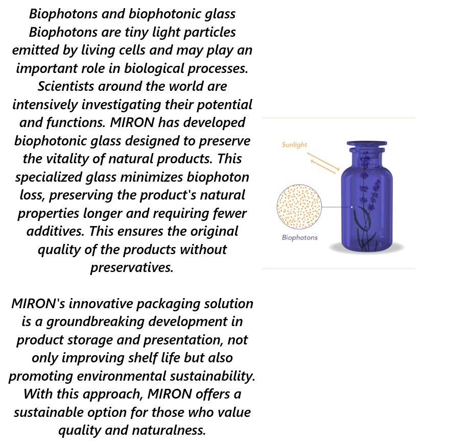 Authentic Miron Violet Glass Bottles (100 ml – 120 ml)