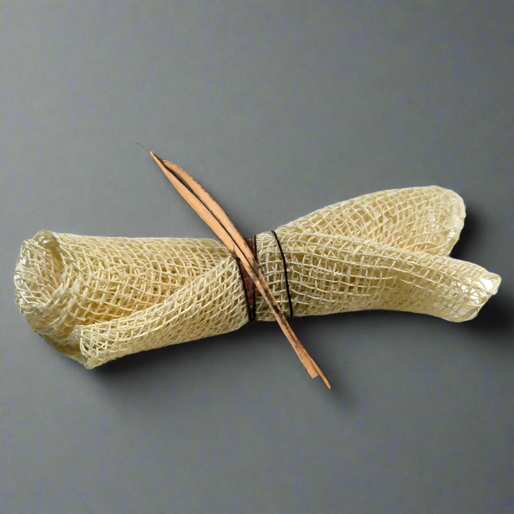 These Ayate cloths are manufactured in Mexico in a village populated by the Otomi, an indigenous Mexican people. They are handwoven from the fibers of the sustainably harvested Agave plant. 